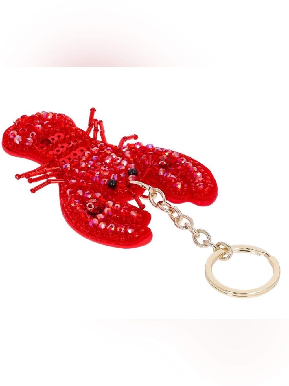 Red Beaded Lobster Keychain